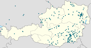 Karte von Steiermark mit Markierungen für die einzelnen Unterstützenden