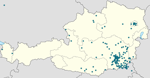 Karte von Bad Radkersburg mit Markierungen für die einzelnen Unterstützenden