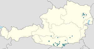 Karte von Bleiburg mit Markierungen für die einzelnen Unterstützenden