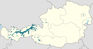 Map of Tyrol with markings for the individual supporters