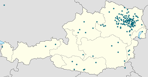 Карта на Тулн на Дунав с маркери за всеки поддръжник