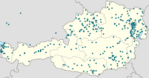 Karte von Österreich mit Markierungen für die einzelnen Unterstützenden