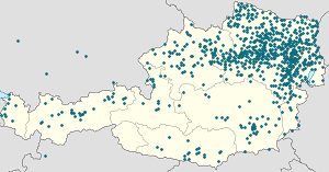 Karte von Niederösterreich mit Markierungen für die einzelnen Unterstützenden