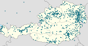 Karte von Österreich mit Markierungen für die einzelnen Unterstützenden