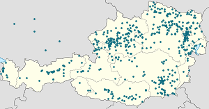 Karte von Österreich mit Markierungen für die einzelnen Unterstützenden