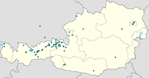 Marktgemeinde Fieberbrunn žemėlapis su individualių rėmėjų žymėjimais