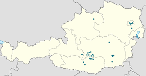 Map of Murau District with markings for the individual supporters