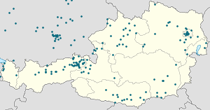 Karte von Kitzbühel mit Markierungen für die einzelnen Unterstützenden