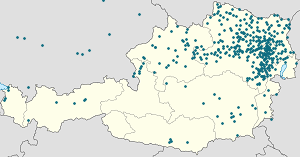 Karte von Niederösterreich mit Markierungen für die einzelnen Unterstützenden