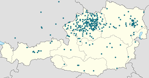 Karte von Oberösterreich mit Markierungen für die einzelnen Unterstützenden