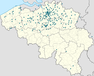 Kaart van Provincie Antwerpen met markeringen voor elke ondertekenaar