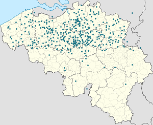 Karta över Belgien med taggar för varje stödjare