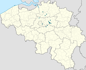 Kaart van Leuven met markeringen voor elke ondertekenaar