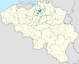 Карта на Фламандски регион с маркери за всеки поддръжник