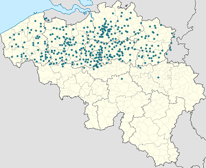 Latvijas karte Beļģija ar atzīmēm katram atbalstītājam 