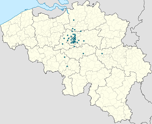 Carte de Strombeek-Bever avec des marqueurs pour chaque supporter