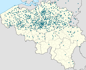 Kort over Belgien med tags til hver supporter 