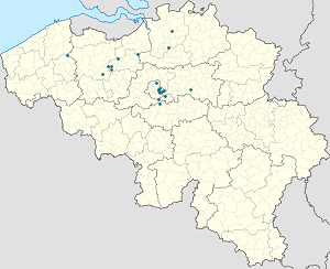 Mapa de Gante con etiquetas para cada partidario.