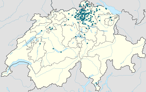 Karte von Bezirk Bülach mit Markierungen für die einzelnen Unterstützenden