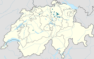 Harta e Bezirk Uster me shenja për mbështetësit individual 
