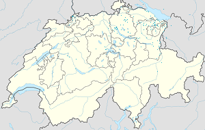Mapa mesta St. Gallen so značkami pre jednotlivých podporovateľov