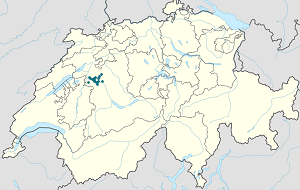 Carte de Wohlen bei Bern avec des marqueurs pour chaque supporter