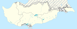 Kipras žemėlapis su individualių rėmėjų žymėjimais