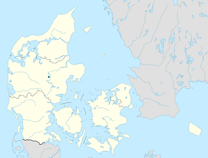 Harta lui Danemarca cu marcatori pentru fiecare suporter