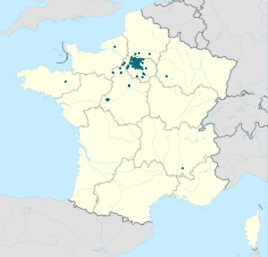 Kort over Frankrig med tags til hver supporter 