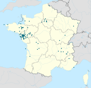 Harta lui La Chevrolière cu marcatori pentru fiecare suporter