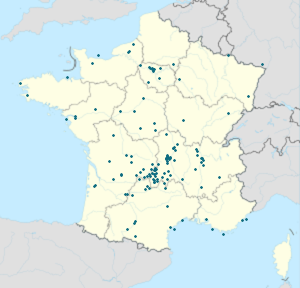 Карта на Mauriac с маркери за всеки поддръжник