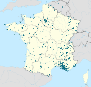 Carte de Salon-de-Provence avec des marqueurs pour chaque supporter