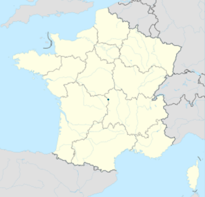Map of Auvergne-Rhône-Alpes with markings for the individual supporters