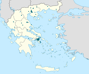 Карта на Гърция с маркери за всеки поддръжник