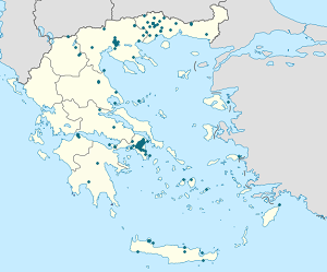 Map of Greece with markings for the individual supporters