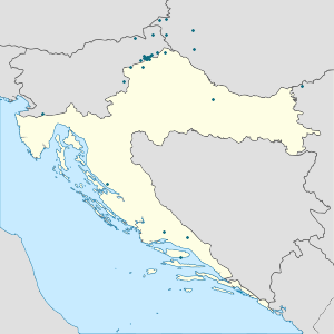 Kaart van Zagreb met markeringen voor elke ondertekenaar