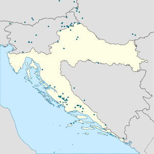 Map of Šibenik-Knin County with markings for the individual supporters