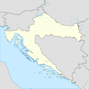 Mapa de Croácia com marcações de cada apoiante