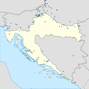 Karte von Zagreb mit Markierungen für die einzelnen Unterstützenden