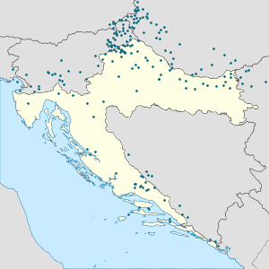 Map of Zagreb with markings for the individual supporters