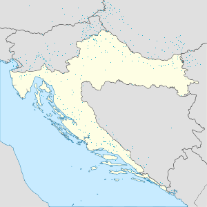 Карта на Хърватия с маркери за всеки поддръжник