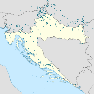 Karta mjesta Hrvatska s oznakama za svakog pristalicu