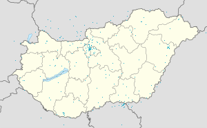 Kart over Ungarn med markører for hver supporter