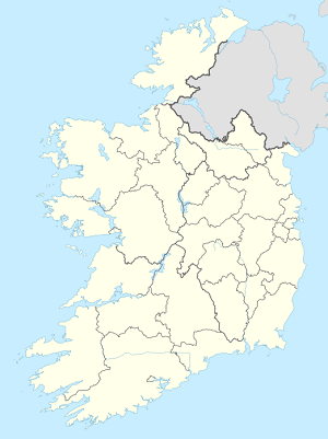 Kart over Irland med markører for hver supporter