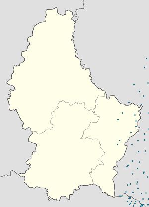 Kart over Luxembourg med markører for hver supporter