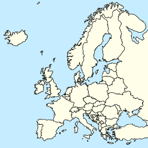 Map of European Union with markings for the individual supporters