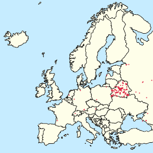 Map of European Union with markings for the individual supporters