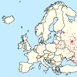 Kaart van Europese Unie met markeringen voor elke ondertekenaar