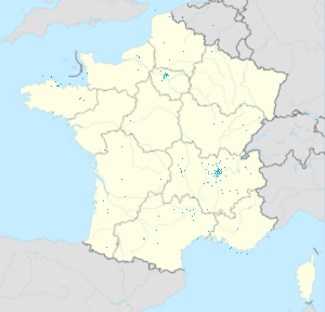 Карта на Métropole de Lyon с маркери за всеки поддръжник