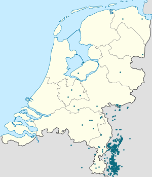 Kart over Limburg med markører for hver supporter